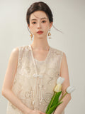 Alena Found Bliss Qipao Cheongsam Embroidery Vest Top