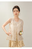 Alena Found Bliss Qipao Cheongsam Embroidery Vest Top