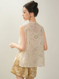 Alena Found Bliss Qipao Cheongsam Embroidery Vest Top