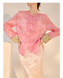 Silk Marleigh Found Bliss Embroidery Qipao Cheongsam Top