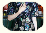 Dulce Blooming Embroidery Qipao Cheongsam