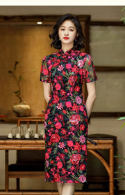 Maxine Beautiful Embroidery Qipao Cheongsam