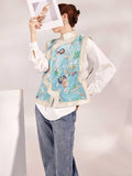 Royal Amazing Embroidery Qipao Cheongsam Vest Top